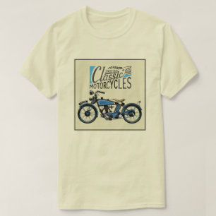 Camiseta poster vintage clássico da motocicleta