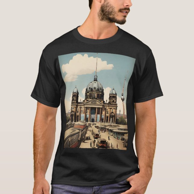 Camiseta Poster vintage de Berlim (Frente)
