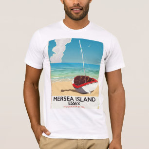 Camiseta Poster vintage de Essex da ilha de Mersea