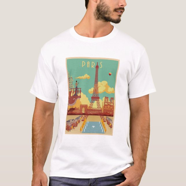 Camiseta Poster vintage de Paris (Frente)