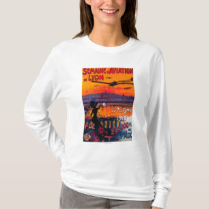 Camiseta Poster vintage do De Lyon da aviação do d de