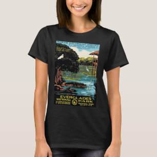 Camiseta Poster vintage do Parque Nacional Everglade