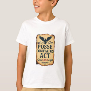 Camiseta Poster vintage do Posse Comitatus Act 1878