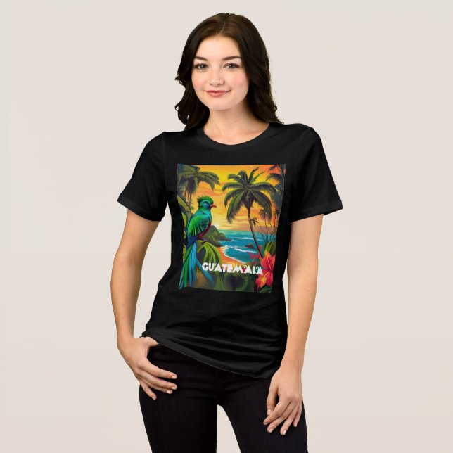 Camiseta Poster vintage Guatemala Quetzal (Frente Completa)