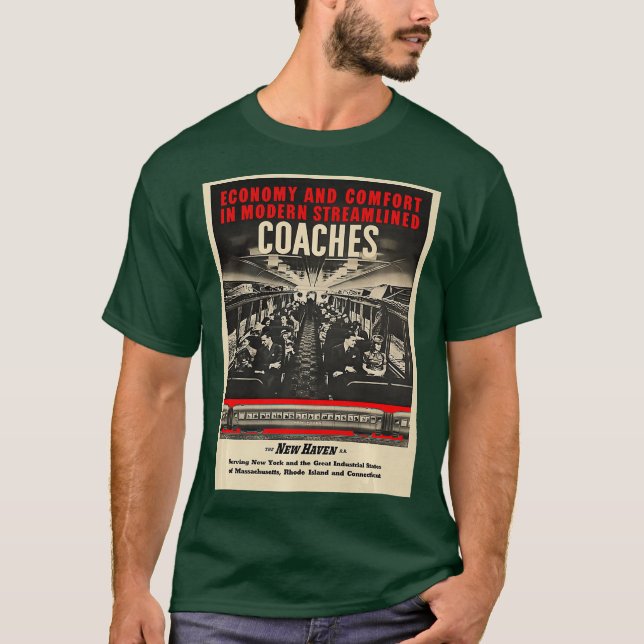 Camiseta Poster vintage New Haven Railroad (Frente)