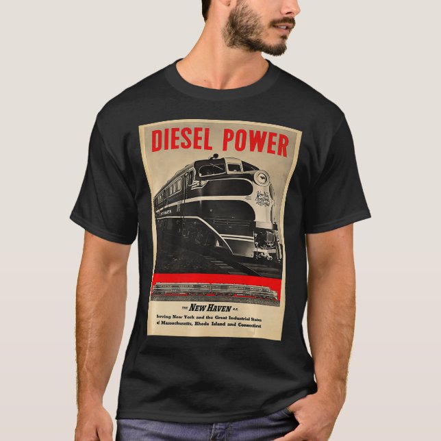 Camiseta Poster vintage New Haven Railroad (Frente)