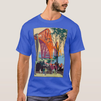 Camiseta Poster vintage Railroad Bridge Premium