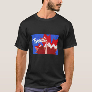 Camiseta Poster vintage Viagem da cidade de Toronto Skyline