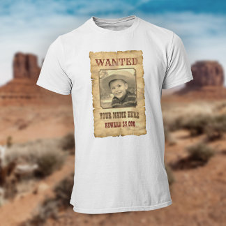 Camiseta Poster | Vintage Wild West Photo Template T