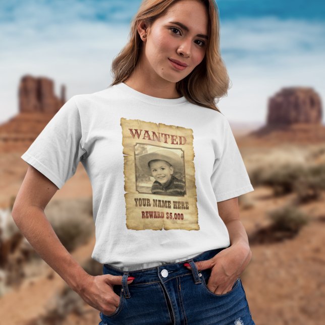 Camiseta Poster | Vintage Wild West Photo Template T (Criador carregado)