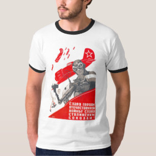 Camiseta Posters da propaganda de União Soviética da guer