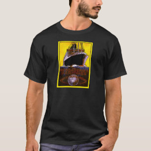 Camiseta Posters das viagens vintage: Forro de oceano da