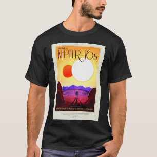 Camiseta Posters de turismo espacial da Nasa Kepler 16B