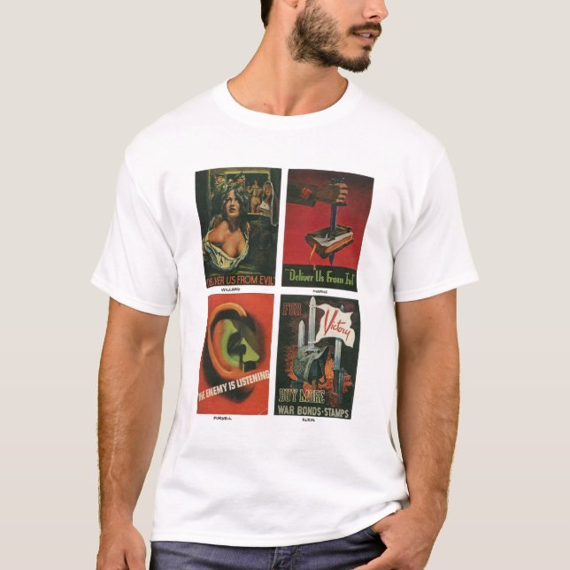 Camiseta Posters do vintage WWII (Frente)