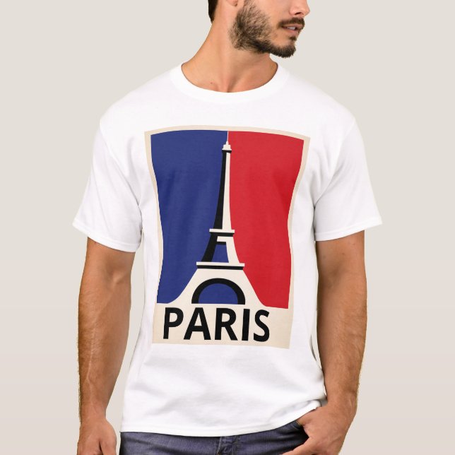 Camiseta Posto de Garota Engraçada Paris (Frente)