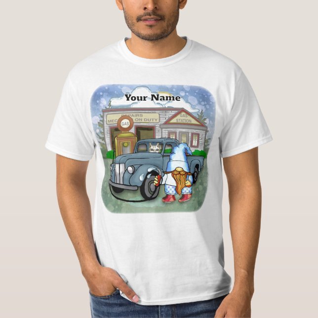 Camiseta Posto de Gasolina do Gnome (Frente)
