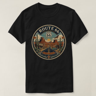 Camiseta Posto de Troca da Rota 66 Nascer do Sol Deserto Vi