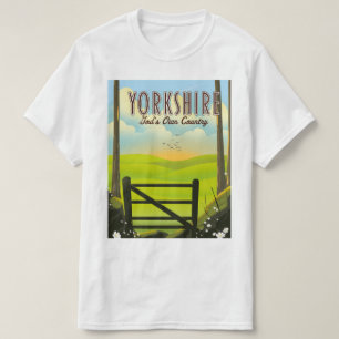 Camiseta Posto de viagens vintage do Yorkshire "O próprio