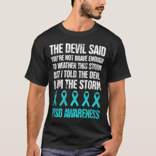 Camiseta Posto em dificuldades Sensibilização do Ptsd em st