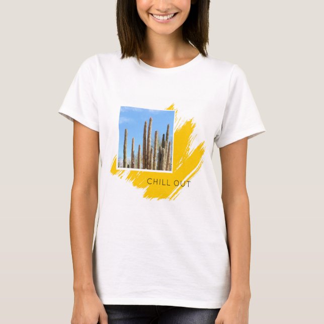 Camiseta Posto Trendy Chill Out Desert Cactus Instagram (Frente)