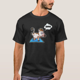 Camiseta Posturas de Ioga de Bezerro de Vaca Esporte Ginást