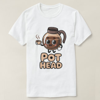Camiseta Pot Head Cute Kawaii Cafe Funny Coffee Lover Gift