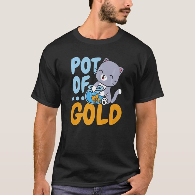 Camiseta Pot Of Gold Fish Aquarist Fishkeeping Goldfish (Frente)