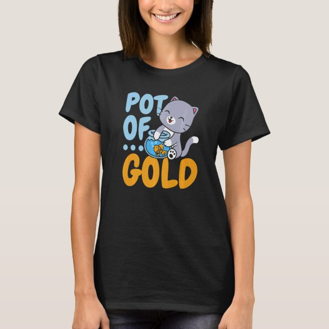 Camiseta Pot Of Gold Fish Aquarist Fishkeeping Goldfish (Frente)