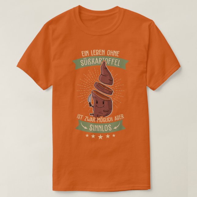 Camiseta Potato Batate Vegan Vegetarian Cuisine 1165 (Frente do Design)
