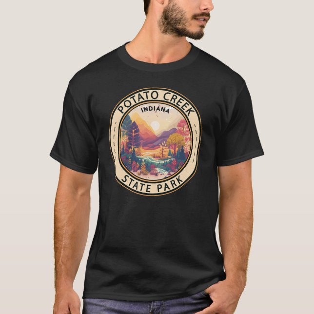 Camiseta Potato Creek State Park Indiana Emblem (Frente)