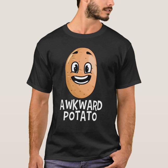 Camiseta Potato Root Vegetable Vegan Vegetarian Awkward (Frente)