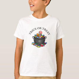 Camiseta Pote cheio de doces para o Halloween