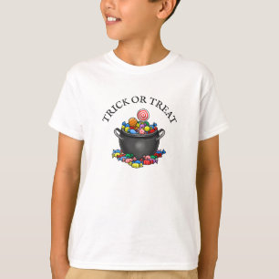 Camiseta Pote cheio de doces para o Halloween