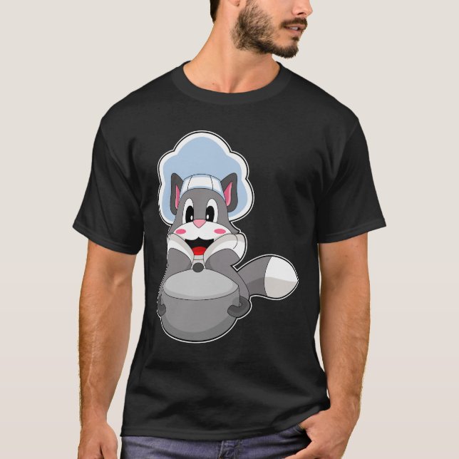 Camiseta Pote de Cozinhar do Cat Chef (Frente)