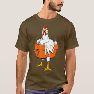 Camiseta Pote de frango Dia de Presente Homens Mulheres Cri