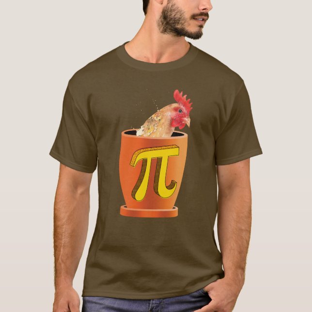 Camiseta Pote de frango Pi (e eu não me importo) (Frente)