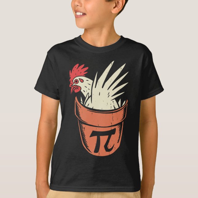 Camiseta Pote De Frango Pi Engraçado Professor De Matemátic (Frente)