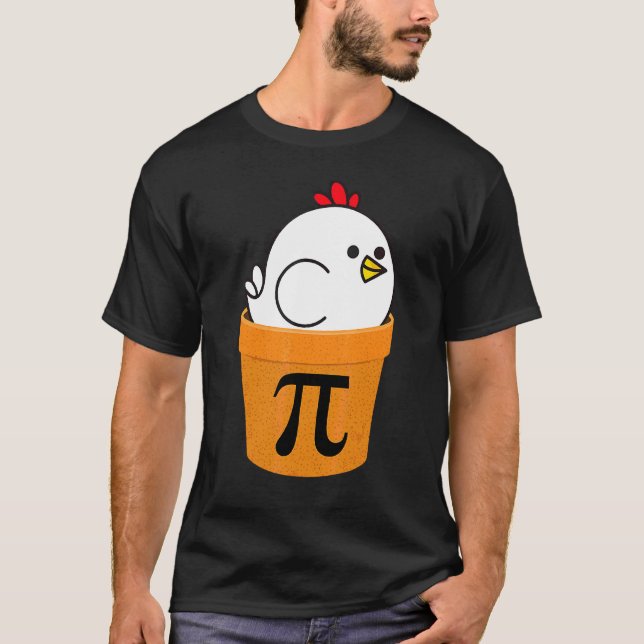 Camiseta Pote De Galinha Pi Engraçado Dia Da Matemática (Frente)