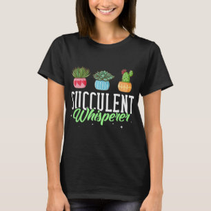 Camiseta Pote de Jardim de Cactus com presentes na planta s