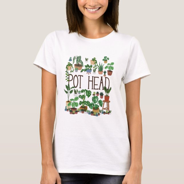 Camiseta Pote de jardinagem (Frente)