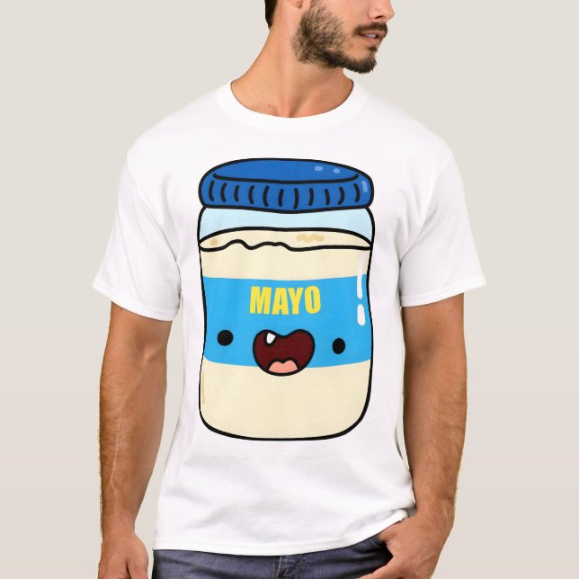 Camiseta Pote de Maionese Kawaii (Frente)
