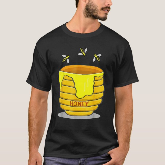 Camiseta Pote De Mel Com Abelhas Doce Presente (Frente)