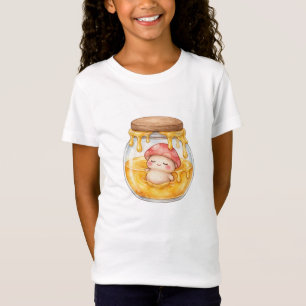 Camiseta Pote de Mel de Cogumelo Fofo - Mel Aconchegante