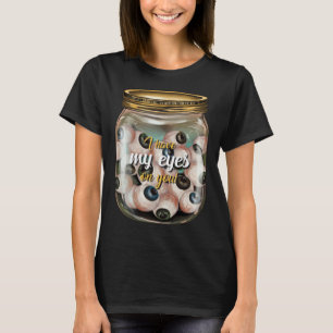 Camiseta Pote de Olhos em Você Jar de Olhos Halloween