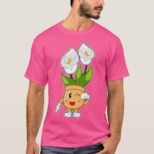 Camiseta Pote de Planta Calla Lily Flower