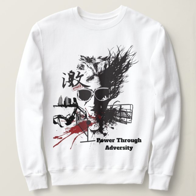 Camiseta Potência através da pulsação motivacional da adver (Frente do Design)