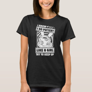 Camiseta Potência cerâmica de argila para artesanato humorí