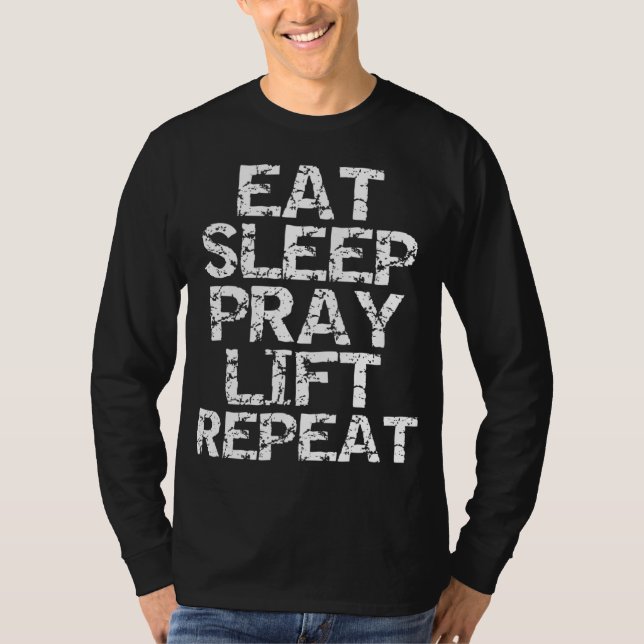 Camiseta Potência da engrenagem do exercício Levantando Rez (Frente)