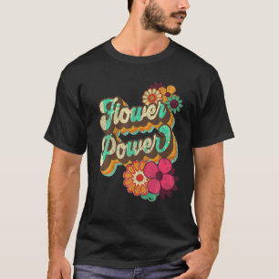 Camiseta Potência da ventoinha 60s 70s Hippie na Tomada Ret