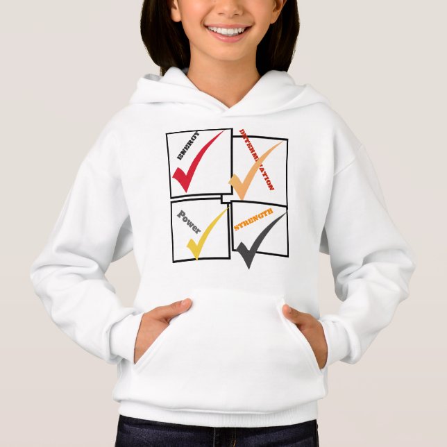 Camiseta Potência de determinação da potência Tique de ener (Frente)